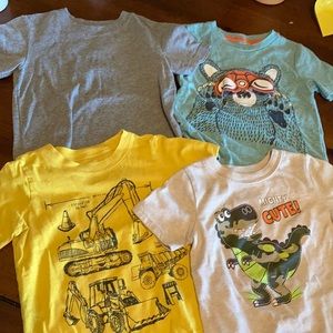 4  24month t shirts and one pair of shorts